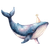 Whale Party Hat Vinyl Car Decal Sticker – Waterproof & UV-Resistant 3.4133333333333336"