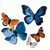 Butterflies Painting Vinyl Car Decal Sticker – Waterproof & UV-Resistant 3.4133333333333336"