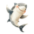 Cute Dancing Shark V2 Vinyl Car Decal Sticker – Waterproof & UV-Resistant 6.826666666666667"
