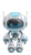 Cute Japanese Robot Vinyl Car Decal Sticker – Waterproof & UV-Resistant 9.706666666666667"