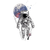 Floating Astronaut Tattoo Vinyl Car Decal Sticker – Waterproof & UV-Resistant 3.4133333333333336"