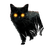 Eerie Black Cat Vinyl Car Decal Sticker – Waterproof & UV-Resistant 3.4133333333333336"