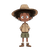 Cartoon Explorer Boy V2 Vinyl Car Decal Sticker – Waterproof & UV-Resistant 6.826666666666667"