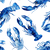 Blue Crayfish Pattern Vinyl Car Decal Sticker – Waterproof & UV-Resistant 3.4133333333333336"