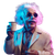 Happy Einstein Vinyl Car Decal Sticker – Waterproof & UV-Resistant 3.4133333333333336"