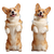 Corgi And Cat V4 Vinyl Car Decal Sticker – Waterproof & UV-Resistant 3.4133333333333336"