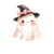 Cute Ghost Witch V7 Vinyl Car Decal Sticker – Waterproof & UV-Resistant 3.4133333333333336"