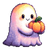 Kawaii Ghost Pumpkin V2 Vinyl Car Decal Sticker – Waterproof & UV-Resistant 3.4133333333333336"