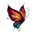 Colorful Butterfly Symbol Vinyl Car Decal Sticker – Waterproof & UV-Resistant 3.4133333333333336"