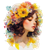 Floral Dream Girl V2 Vinyl Car Decal Sticker – Waterproof & UV-Resistant 3.4133333333333336"