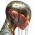 Surreal Golden Alien Vinyl Car Decal Sticker – Waterproof & UV-Resistant 3.4133333333333336"