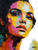 Expressionist Woman Portrait Vinyl Car Decal Sticker – Waterproof & UV-Resistant 8.213333333333333"