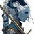 Blue Tiefling Warrior V6 Vinyl Car Decal Sticker – Waterproof & UV-Resistant 6.826666666666667"