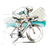 Elegant Cyclist Sketch V2 Vinyl Car Decal Sticker – Waterproof & UV-Resistant 3.4133333333333336"
