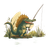 Cartoon Spinosaurus Fishing Vinyl Car Decal Sticker – Waterproof & UV-Resistant 3.4133333333333336"