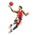 Asian Basketball Player V7 Vinyl Car Decal Sticker – Waterproof & UV-Resistant 3.4133333333333336"
