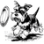 Schnauzer Chasing Frisbee Vinyl Car Decal Sticker – Waterproof & UV-Resistant 3.4133333333333336"