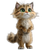 Ginger Anthropomorphic Cat V2 Vinyl Car Decal Sticker – Waterproof & UV-Resistant 3.4133333333333336"