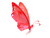 Shimmering Red Butterfly Vinyl Car Decal Sticker – Waterproof & UV-Resistant 6.1866666666666665"