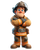 Cute Firefighter Cartoon V3 Vinyl Car Decal Sticker – Waterproof & UV-Resistant 8.0"