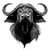 African Buffalo Tattoo Vinyl Car Decal Sticker – Waterproof & UV-Resistant 3.4133333333333336"