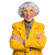 Smiling Elderly Woman V23 Vinyl Car Decal Sticker – Waterproof & UV-Resistant 6.826666666666667"