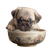 Tiny Pug Drinking V2 Vinyl Car Decal Sticker – Waterproof & UV-Resistant 3.4133333333333336"