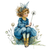 Fairy Princess Illustration V3 Vinyl Car Decal Sticker – Waterproof & UV-Resistant 3.4133333333333336"