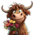 Funny Highland Cow V4 Vinyl Car Decal Sticker – Waterproof & UV-Resistant 3.4133333333333336"