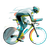 Racing Cyclist Illustration Vinyl Car Decal Sticker – Waterproof & UV-Resistant 6.826666666666667"