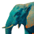 Turquoise Elephant Portrait V2 Vinyl Car Decal Sticker – Waterproof & UV-Resistant 3.4133333333333336"