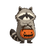 Cartoon Raccoon Halloween Vinyl Car Decal Sticker – Waterproof & UV-Resistant 6.826666666666667"