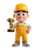 Cartoon Builder Character V2 Vinyl Car Decal Sticker – Waterproof & UV-Resistant 8.0"