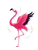 Graceful Flamingo Dance Vinyl Car Decal Sticker – Waterproof & UV-Resistant 4.1066666666666665"