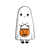 Cute Ghost Halloween V7 Vinyl Car Decal Sticker – Waterproof & UV-Resistant 6.826666666666667"