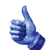 Ceramic Blue Hand V2 Vinyl Car Decal Sticker – Waterproof & UV-Resistant 3.4133333333333336"