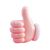 Cartoon Thumbs-Up Hand V2 Vinyl Car Decal Sticker – Waterproof & UV-Resistant 6.826666666666667"