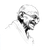 Gandhi Smiling Profile Vinyl Car Decal Sticker – Waterproof & UV-Resistant 3.4133333333333336"
