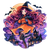Anime Halloween Witch Vinyl Car Decal Sticker – Waterproof & UV-Resistant 6.826666666666667"