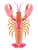 Pink Lobster Vinyl Car Decal Sticker – Waterproof & UV-Resistant 4.1066666666666665"
