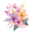 Tropical Flower Bouquet V2 Vinyl Car Decal Sticker – Waterproof & UV-Resistant 3.4133333333333336"