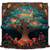 Glowing Stained Tree Vinyl Car Decal Sticker – Waterproof & UV-Resistant 3.4133333333333336"