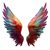 Vibrant Angel Wings Vinyl Car Decal Sticker – Waterproof & UV-Resistant 6.826666666666667"