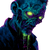 Neon Zombie V2 Vinyl Car Decal Sticker – Waterproof & UV-Resistant 6.826666666666667"