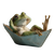 Relaxed Frog Boat V2 Vinyl Car Decal Sticker – Waterproof & UV-Resistant 3.4133333333333336"