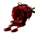 Dripping Red Rose Vinyl Car Decal Sticker – Waterproof & UV-Resistant 3.4133333333333336"