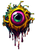 Floating Eyeball Rosin Vinyl Car Decal Sticker – Waterproof & UV-Resistant 4.373333333333333"