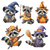 Baby Raccoons Halloween Vinyl Car Decal Sticker – Waterproof & UV-Resistant 6.826666666666667"