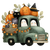 Whimsical Halloween Truck Vinyl Car Decal Sticker – Waterproof & UV-Resistant 3.4133333333333336"