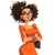 Confident Afro Queen Vinyl Car Decal Sticker – Waterproof & UV-Resistant 3.4133333333333336"